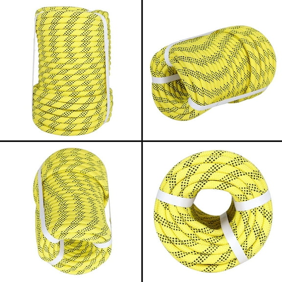 hostic 3/8 Inch 100 Feet Braided Rope 3520 LBS High Strength Polyester Rope Tree Work Rope for Swing Camping
