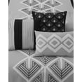 thumbnail image 5 of Lanco Terry Embroidery 7 Piece King Comforter Set, Black/Grey, Geometric, Terry Embroidery Ultra Soft, 100% Polyester & Fill, 5 of 7