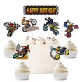 thumbnail image 1 of Set de decoración para tartas EQ Evairisqing Dirt Bike Motocross, 7 unidades, 1 of 5