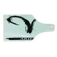 thumbnail image 2 of Astrology Cutting Board, Aries Astrology Sign with Grunge Illustration Elements Character Venus, Decorative Tempered Glass Cutting and Serving Board, Wine Bottle Shape, White Black, by Ambesonne, 2 of 5