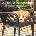 thumbnail image 4 of LayinSun Outdoor Dining Set for 10, 11 Pieces Patio Furniture Sets with Aluminum Dining Table and Rope Weave Chairs, 4 of 7