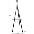 thumbnail image 4 of DecMode 18" x 56" Black Metal Tall Adjustable Floor 2 Tier Easel, 1-Piece, 4 of 9