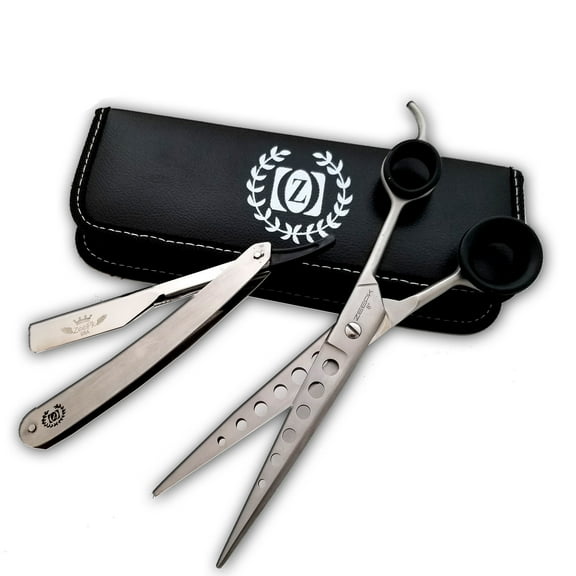 8" Salon Hair Scissors Set Barber Hair Cutting Shears Hairdressing Styling Kit