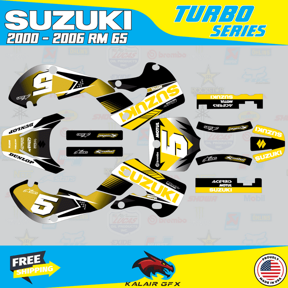 Kalair GFX Graphics Kit for Suzuki RM65 (2000-2006) Turbo Series