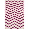 thumbnail image 3 of Safavieh Cambridge 2'6" X 8' Hand Tufted Wool Rug in Ivory and Fuchsia, 3 of 10