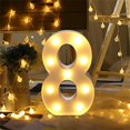 thumbnail image 3 of Led Letters Lights Alphabet Remote Control Alphabet Letter Lights Led Light Up White Plastic Letters Standin Led Lights Remote Control Remote Control Led Lights Light Up Letters for Party, 3 of 9
