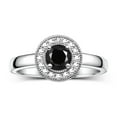 thumbnail image 4 of RYLOS Halo Designer Matching Set 14K Yellow Gold: Ring, Earring & Pendant Necklace Gemstone &  Diamonds 4MM Onyx October Birthstone; Size 8, 4 of 9