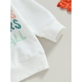 thumbnail image 6 of Wassery Baby Boys 2PCS Fall Clothes Infant Halloween Outfits Long Sleeve Crew Neck Letter Print Sweatshirt Drawstring Pants 6M 12M 18M 2T 3T Toddler Tracksuit Sets, 6 of 8