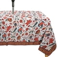thumbnail image 1 of Waterproof Outdoor Tablecloth with Umbrella Hole for Rectangle Table 60x84inch Paisley Patio Table Cloth with Zipper, 1 of 5