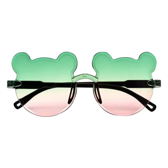 ZACPNCV Cute Kids Sunglasses Girl Multiple Shaped Sunglasses UV400 Kids Eyewear Green 2-12 Years