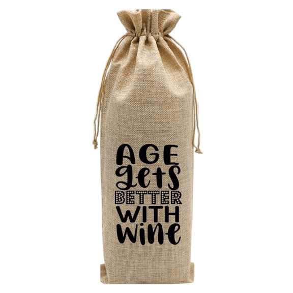 Bottle Bag Gift Bag Burlap Drawstring Bag Wine Liquor BOT01