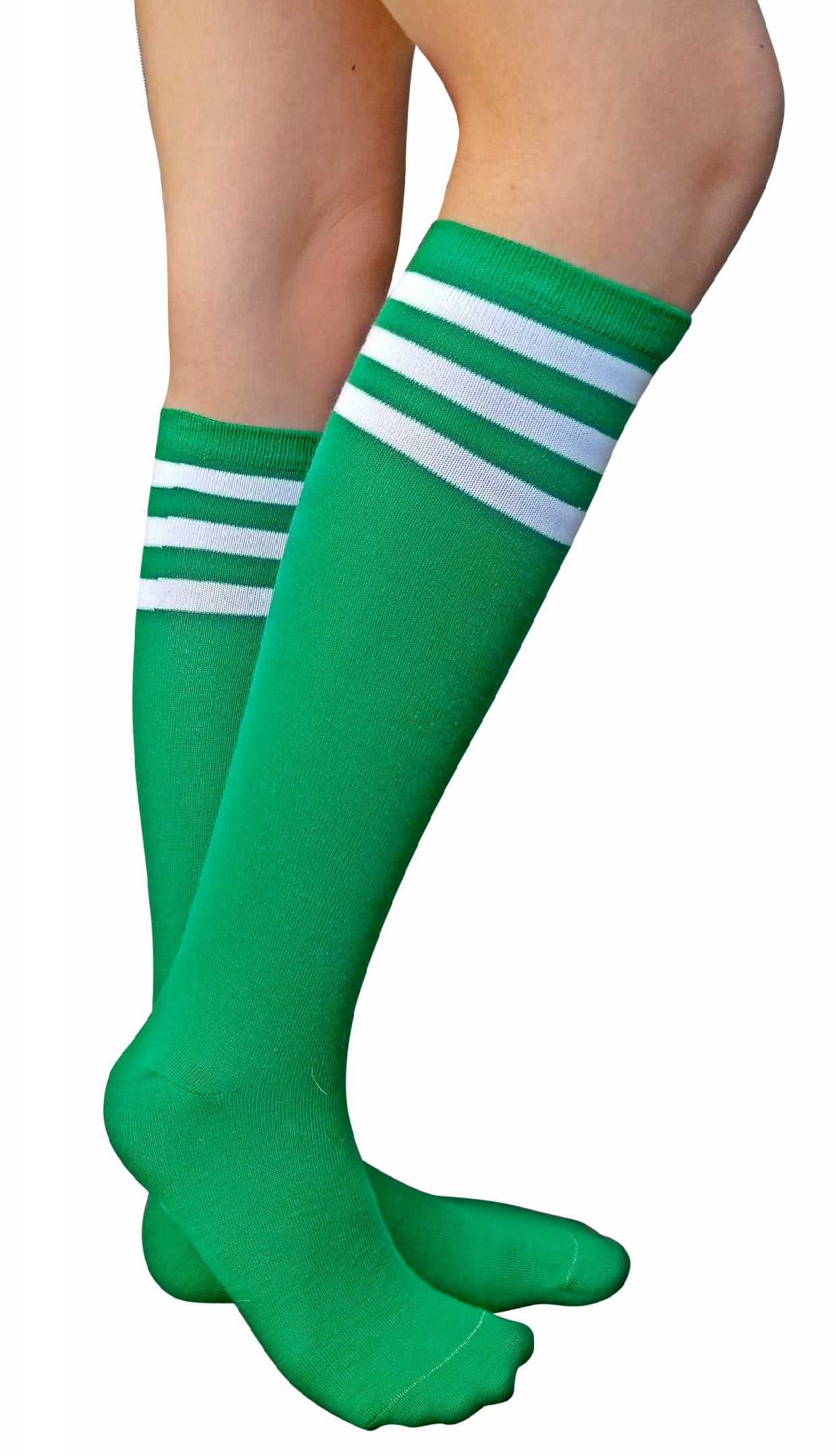 AM Landen - AM Landen Women's Casual Stripe Knee High Socks Girls socks  (Knee High-Green/White) - Walmart.com - Walmart.com