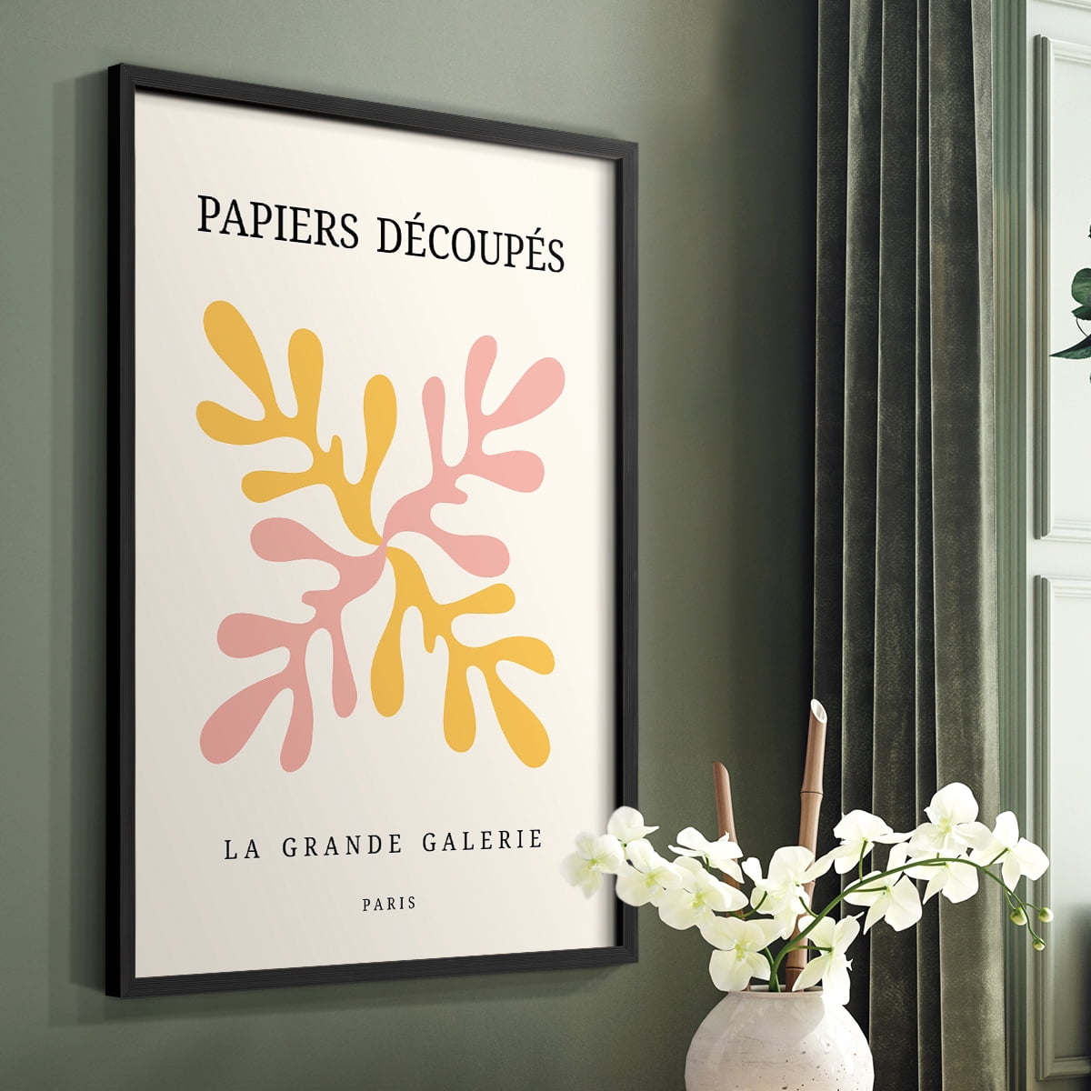 Matisse CDI in Black Solid Wood Framed Print No Nail Hanging