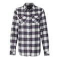 thumbnail image 1 of Burnside Camisa de franela de manga larga teñida en hilo para mujer (5210) -BLANCO/ROJO -M BURNSIDE 5210, 1 of 1