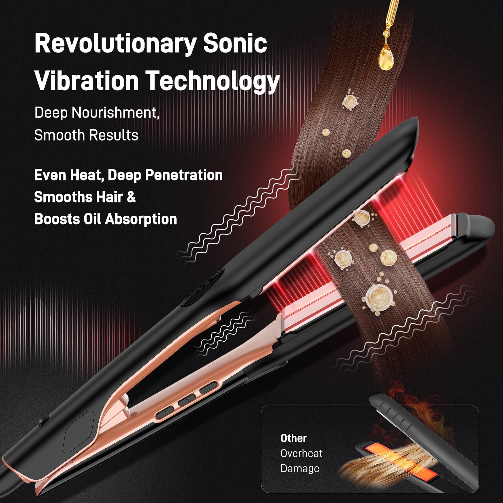 1.75" Ceramic Infrared Ionic Flat Iron Hair Straightener