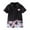 Black, variant on Boy Clothes Toddler Baby Boys Summer Outfits Spring Cotton Hawaii Print Short Sleeve Sports 0 6 12 18 24 Months 2T 3T Shirt Shorts Set Two Pieces