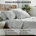 thumbnail image 4 of American Home Collection King Size 6 Piece Bed Sheet Set Grey - Ultra Soft Microfiber Deep Pocket Wrinkle Free, 4 of 8