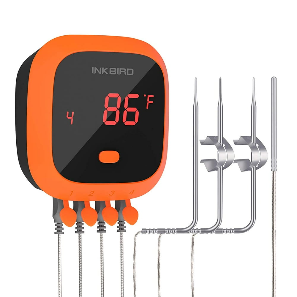 Inkbird Waterproof Bluetooth Meat Thermometer IBT4XC, 4 Probes BBQ