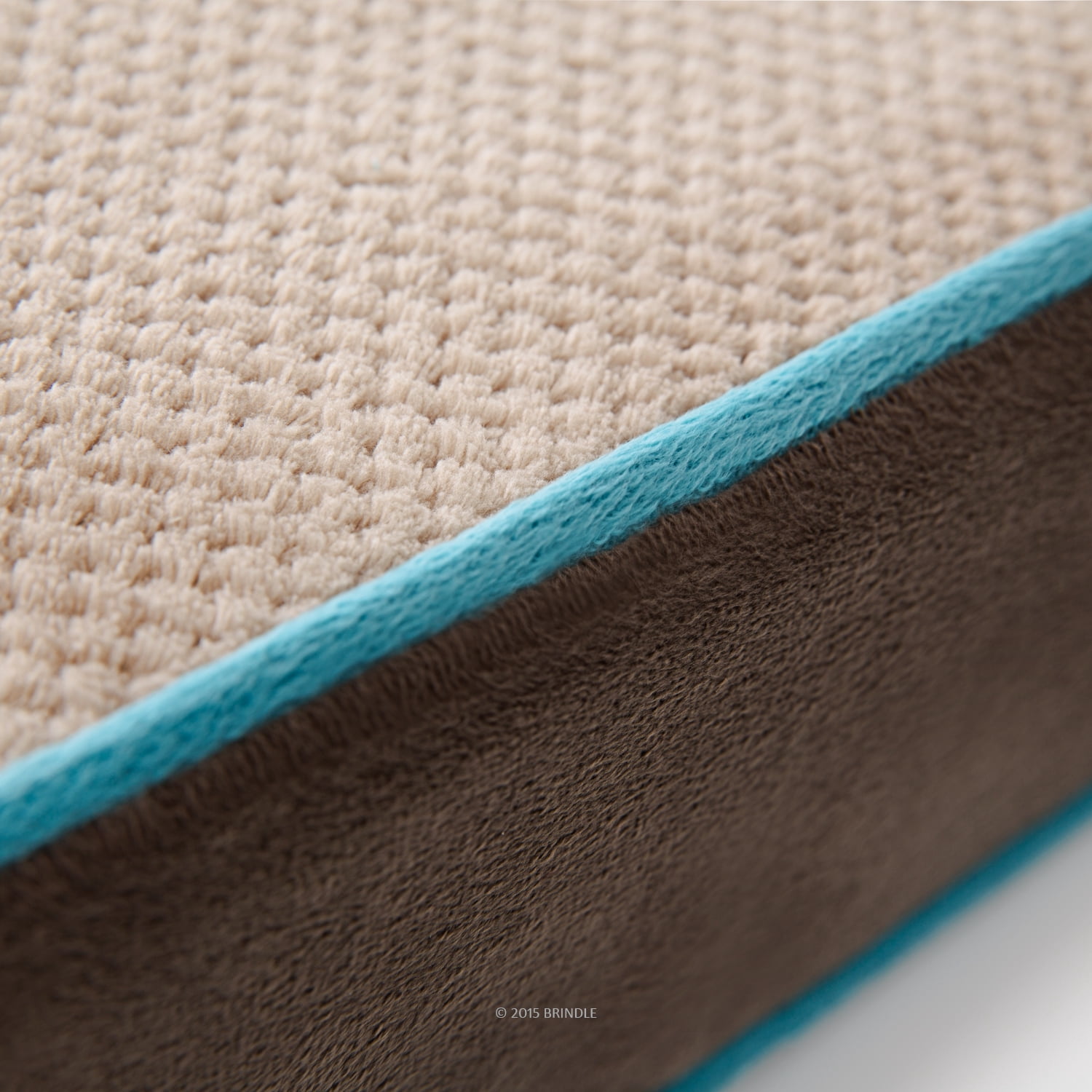 Brindle 4" Memory Foam Pet Bed, Standard, Mocha/Blue