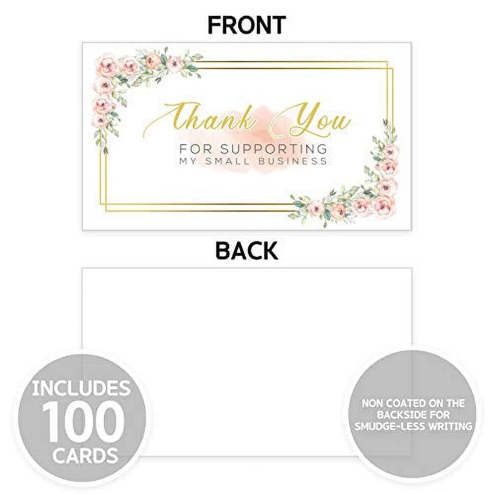Mobiusea Creation 120 Dankeskarten Aus Kraftpapier – 5,1 X 8,9 Cm, Rustikal Für Kleine Unternehmen & Geschenkverpackung