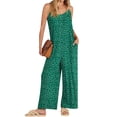 thumbnail image 2 of Fantaslook Jumpsuits for Women Casual Sleeveless Spaghetti Strap Rompers Boho Wide Leg Jumpsuits Overalls Dressy Trendy Outfits Clothes, 2 of 8