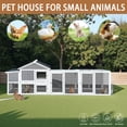 thumbnail image 3 of MIDOQIN 111.5" Wooden Chicken Coop with Run, Outdoor Hen House with Nesting Box Large Poultry Cage, 3 of 10