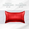 thumbnail image 2 of Elegant Comfort 6-PACK Cooling Viscose Satin Pillowcase Set with Hidden Zipper closure, Silky Smooth for Best Hair and Skin Care-Beautiful Gift Box-6-Piece Satin Pillowcase Set, King, Red, 2 of 8