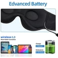 thumbnail image 4 of Auriculares inalámbricos HiFi estéreo 3D Máscara para los ojos Auriculares 5.0 compatibles con Bluetooth JShteea El nuevo, 4 of 7