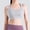 Gray, variant on Women's Color-blocked Elastic Sports Bra With Pads Black M