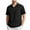 Black, variant on HaoXianJian Plus Size Men's Linen Shirts Top Short Sleeve Button Up Tshirt Casual V Collar Solid Color Shirt Summer Beach Top Loose Fits Blouses for Men with 2 Pocket L-5X