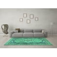 thumbnail image 3 of Ahgly Company Indoor Rectangle Persian Turquoise Blue Traditional Area Rugs, 7' x 10', 3 of 4