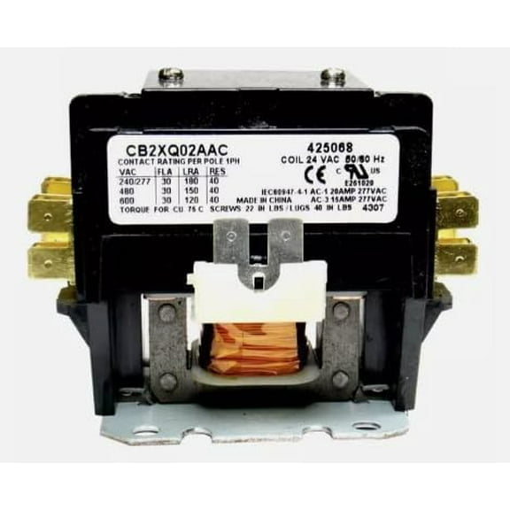 Contactor Relay 2 Pole 30 Amp C147894P03 3100-20Q1542,Replacement for Trane OEM