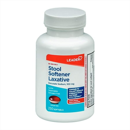 Stool Softener Laxative, 100 Mg Docusate Sodium Stool Softener For Gentle Dependable Relief, 250