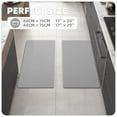thumbnail image 3 of PABUBE Kitchen Rug and Mat Kitchen Mat Anti Fatigue, Non Slips Kitchen Floor Mat, Kitchen Rug or Mat Washable, 17"x 29"+17"x 29", Gray, 3 of 9