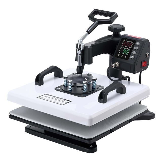 KFFKFF Heat Press Machine, 15 x 15 in, 8-in-1 Multifunction, 360° Swing Away, Heat Up Fast and Even, Digital Precise Control, Sublimation Press Machine for T-Shirts, Mugs, Tumblers, Caps