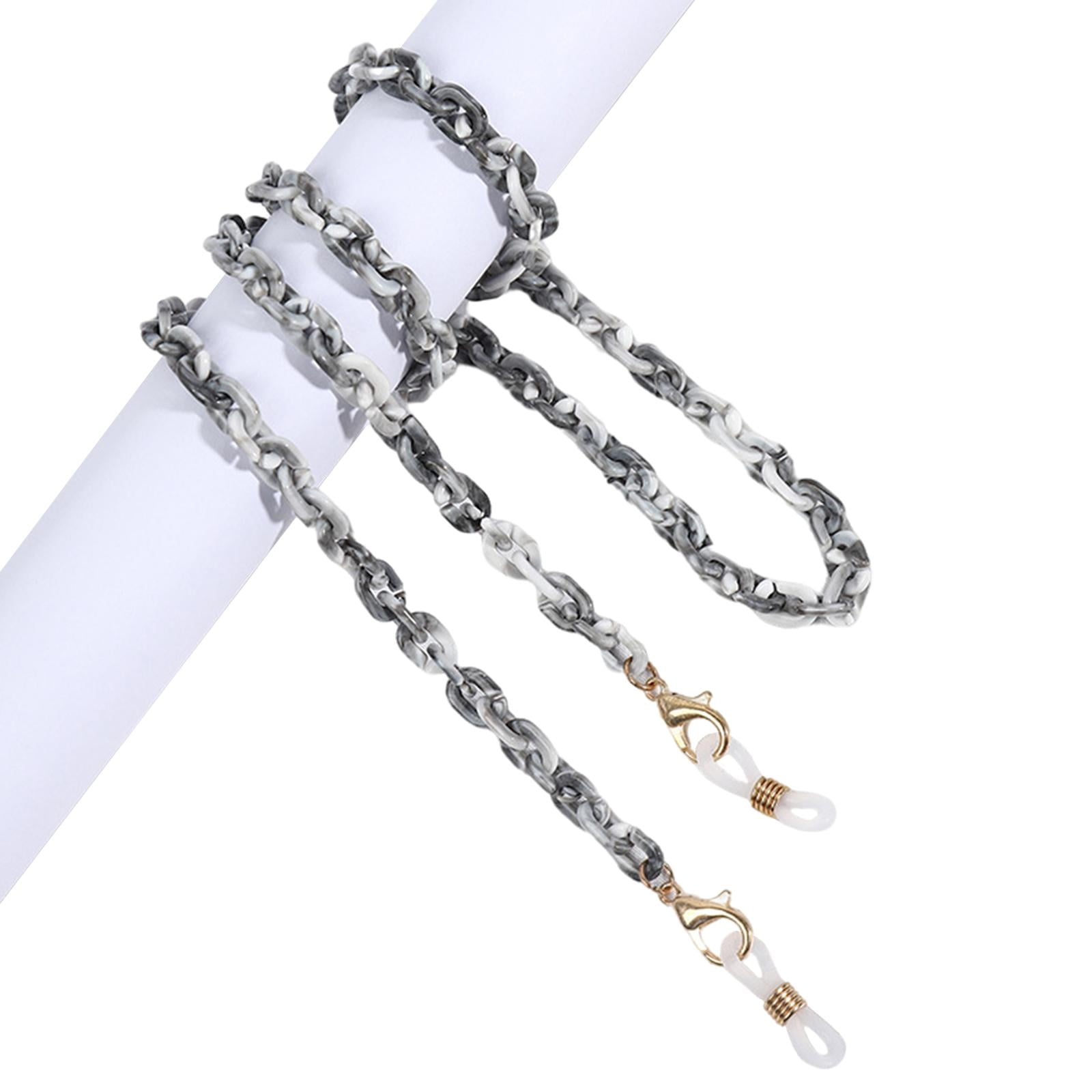 Soporte para Mascarilla BLESIY Collar de Cadena para Mujer Gris