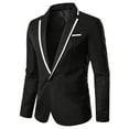 thumbnail image 3 of Gvdentm Men's Lightweight Sport Coat Casual One Button Black Blazer for Men,4XL, 3 of 9