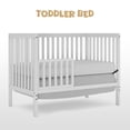 thumbnail image 2 of CASEMIOL 5-In-1 Convertible Crib, New Zealand Pinewood Baby Bed,Baby Crib With 3 Height Adjustment, Non-Toxic Finish, Easy to Assemble, White, 2 of 13