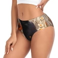 thumbnail image 2 of Balery Black Cat in Wildflowers Ropa Interior de Algodón para Mujer con Dibujo – Braguitas Cómodas y Elásticas, Estilo Clásico-Small, 2 of 6