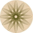 thumbnail image 1 of Ahgly Company Tapis Rond Lavable en Machine Intérieur Transitionnel Bronze Brun, 3 Pieds Rond, 1 of 7