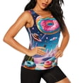 thumbnail image 2 of Fotbe Colorful Donut Blusas Sin Mangas para Mujer – Estilo Casual, Corte Suelto, Slim-Fit, Cuello Redondo Deportivo, Tops de Verano para Gimnasio y Yoga-XX-Large, 2 of 7
