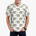 thumbnail image 3 of Rocae Indian Elephant for Men's Short Sleeve Polo Shirt, Quick Drying Performance Moisture Wicking Sports Men's Golf Shirt 4X-Large, 3 of 9