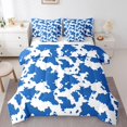 thumbnail image 1 of YST Dark Blue Cowhide Comforter Set - 7-Piece Bull Cattle Cow Print Bedding Set, Queen, 1 of 5