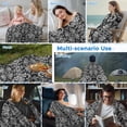thumbnail image 5 of Black and White Cooling Blanket,Lightweight Breathable Summer Throw Blanket with Double Sided Cold Effect,Modern Luxurious Geometric Abstract Art Picnic Blankets Bed Sheet for Hot Sleepers 50"x60", 5 of 8