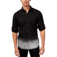 thumbnail image 1 of INC Mens Ombre Button Up Shirt, Negro, XX-Large I-N-C Botones al frente, 1 of 1