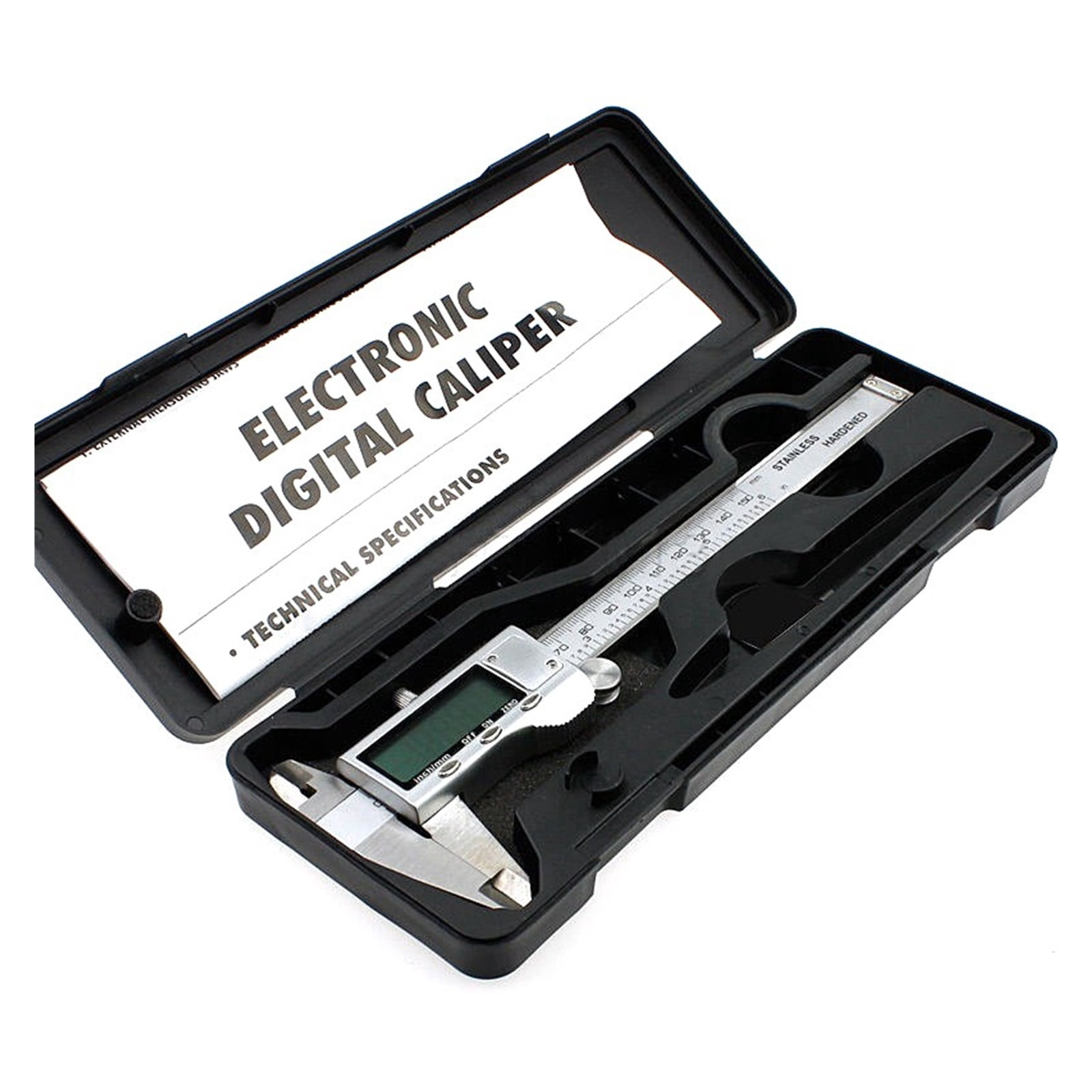 Metal 150mm 6-inch Hardened Stainless Steel Electronic Digital Vernier Caliper Micrometer Measuring ,Complete Kit