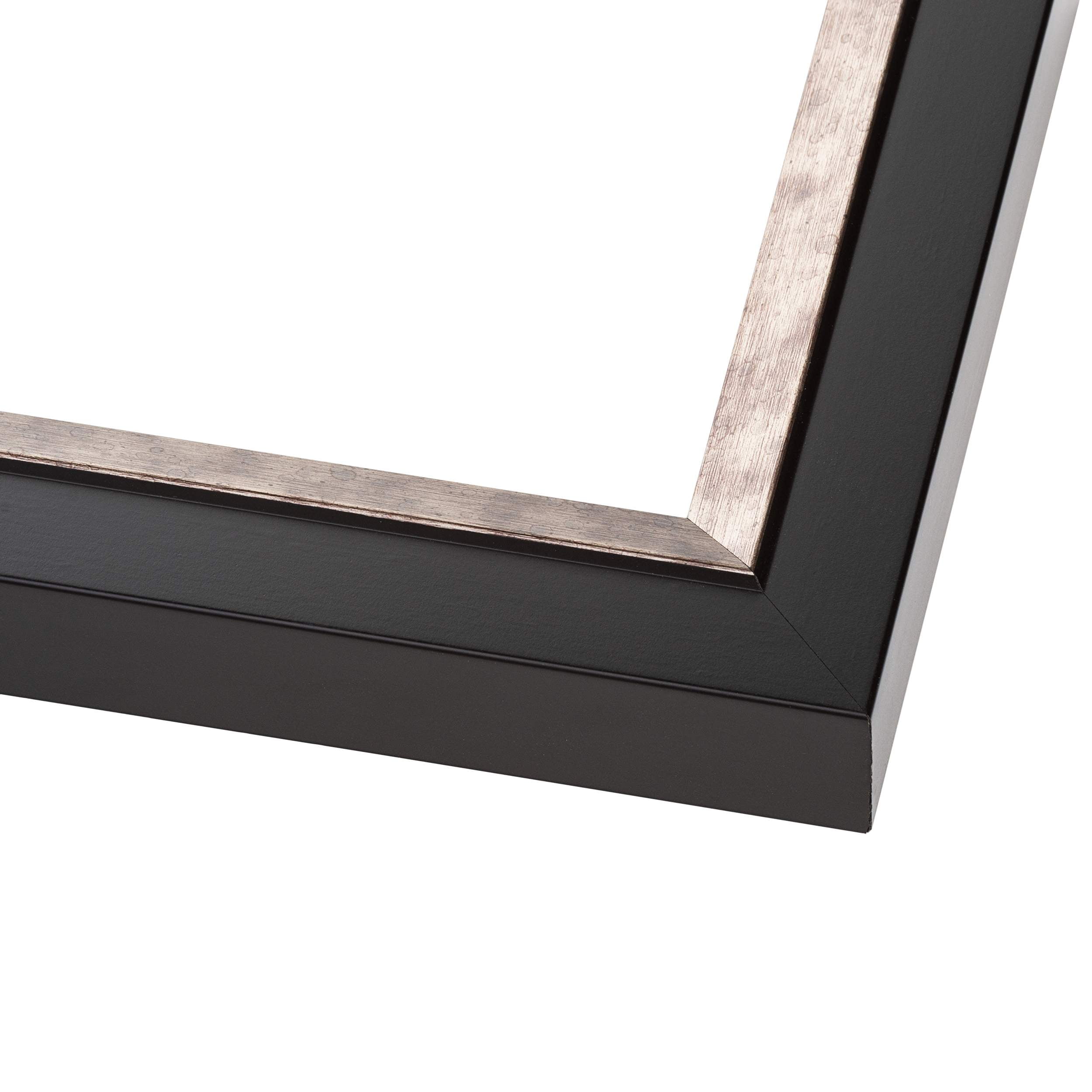 18x24 Frame Silver Real Wood Picture Frame Width 1.25 Inches | Interior Frame Depth 0.75 Inches |
