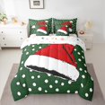 thumbnail image 2 of Manfei Red Christmas Hat 7-Piece Twin Bedding Sets,Cartoon Circle Dots Bedding Comforter Set,Happy New Year Sheet Sets For Girl,Luxury Bedroom Decor Reversible, 2 of 8