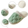 thumbnail image 5 of Womens Fluffy Scuff Slippers Slip on Mens House Shoes Soft Plush Warm Winter Indoor Lightweight Slides Shoes Black 10, 5 of 5
