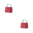 thumbnail image 2 of Eigraketly Bolsa de almacenamiento para almuerzo de Camping de tela Oxford, organizador térmico, bolso de estudiante, caja organizadora, Vino rojo Pequeña 2Conjunto, 2 of 6